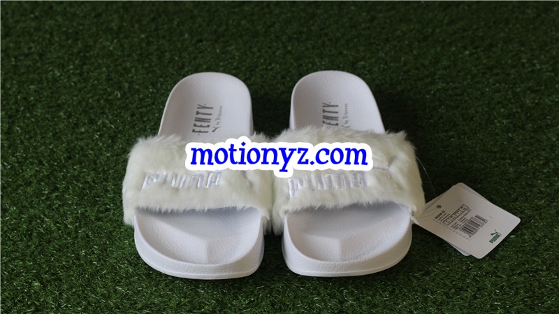 Puma Leadcat Fenty Fur Slide White